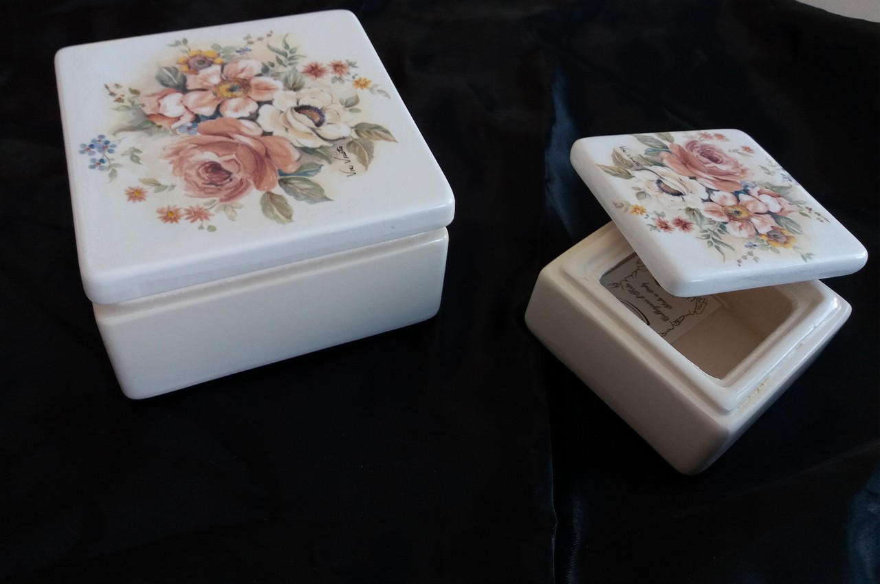 Scatola in ceramica via veneto quadra